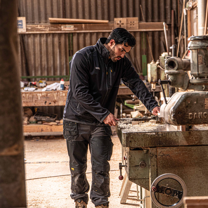 DEWALT Barton Men's Shower Resistant Jacket Model Wide View