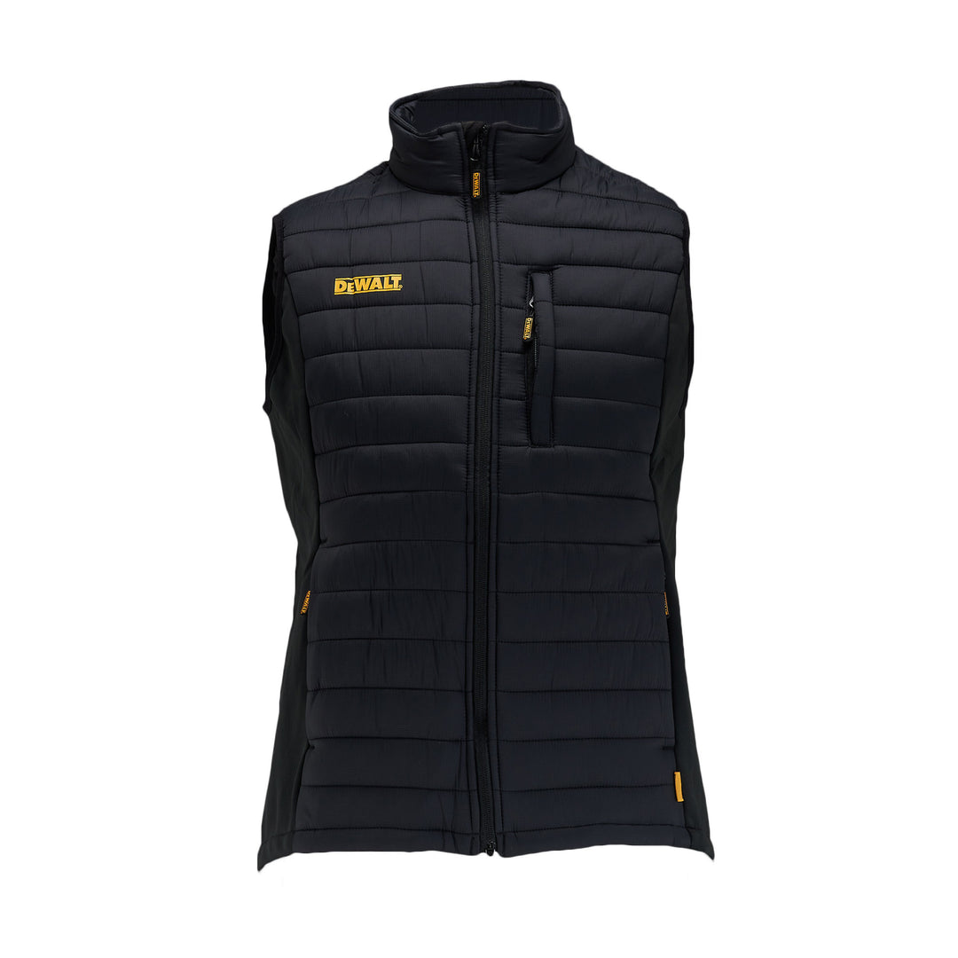 DEWALT Hybrid Men's Fleece Vest, Black, Front View
