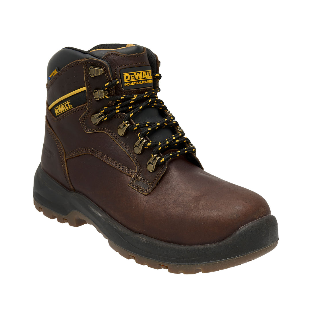 DEWALT Norwood Men's Waterproof, Leather, Steel Toe, Safety Work Boot, Walnut 3/4 View