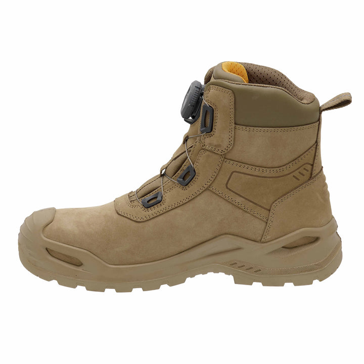 DEWALT Apex BOA®, Men's Waterproof, Nubuck Leather, Composite Safety Toe Work Boot, Left Side View