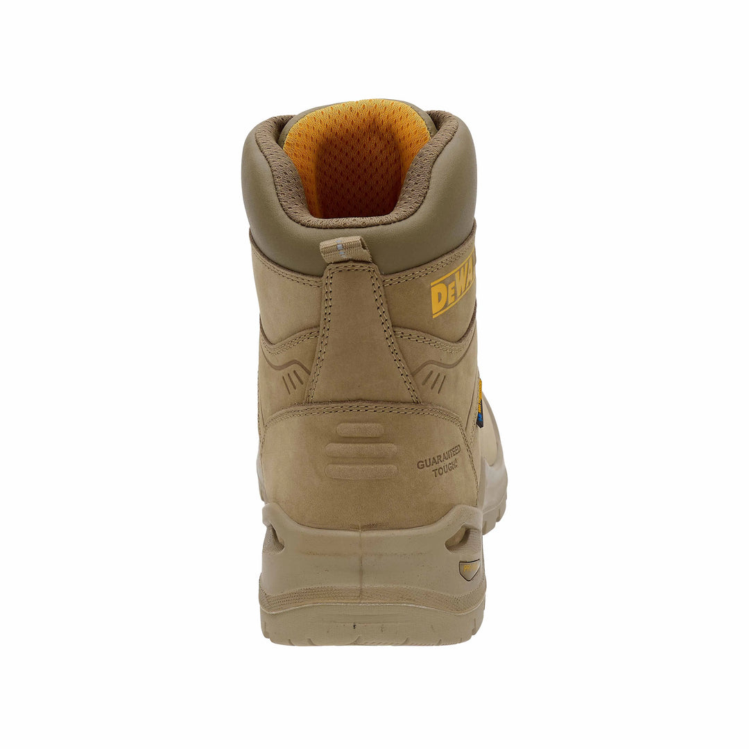 DEWALT Apex BOA®, Men's Waterproof, Nubuck Leather, Composite Safety Toe Work Boot, Back View