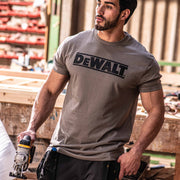 DEWALT Brand Carrier Men's T-Shirt Charcoal Model View