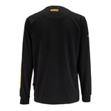 DEWALT Brand Carrier Men's Long Sleeve Cotton Poly T Shirt Black Back View
