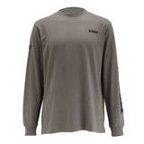 DEWALT Brand Carrier Men's Long Sleeve Cotton Poly T Shirt Charcoal Front View