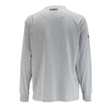 DEWALT Brand Carrier Men's Long Sleeve Cotton Poly T Shirt Heather Gray Back View