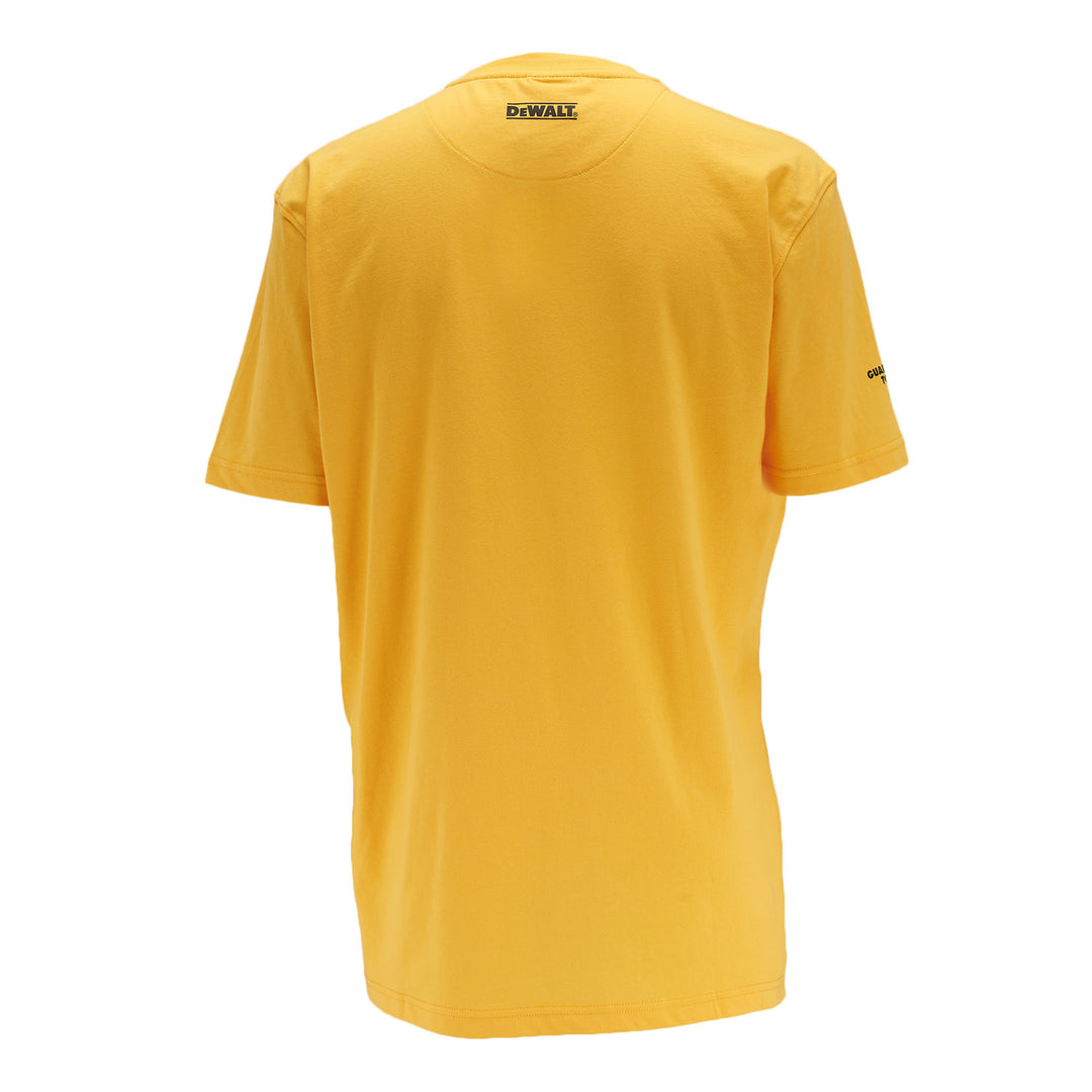 DEWALT Brand Carrier Men's T-Shirt Yellow Back View