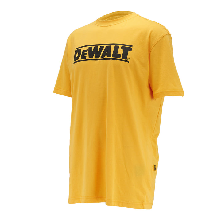 DEWALT Brand Carrier Men's T-Shirt Yellow 3/4 View