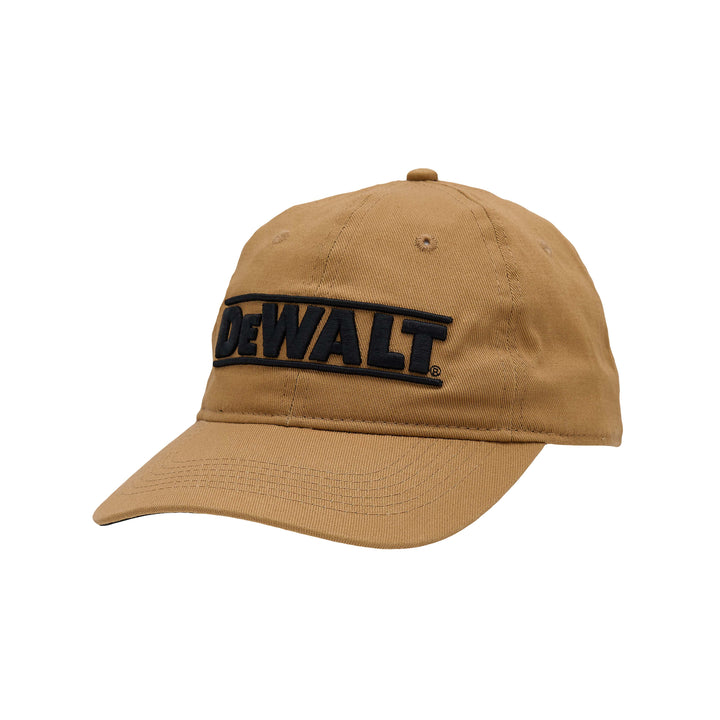 DEWALT Dad Hat Tan 3/4 Left Side View