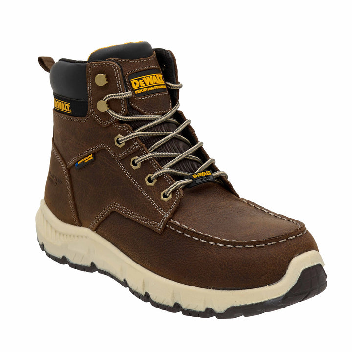 DEWALT Forsyth Men's Steel Toe, Leather, Waterproof Safety Work Boot, 3/4 Front Right View