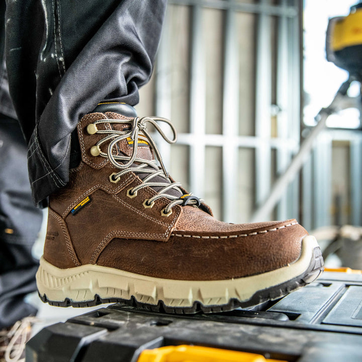 DEWALT Forsyth Men's Steel Toe, Leather, Waterproof Safety Work Boot, Model 3/4 Front Right View