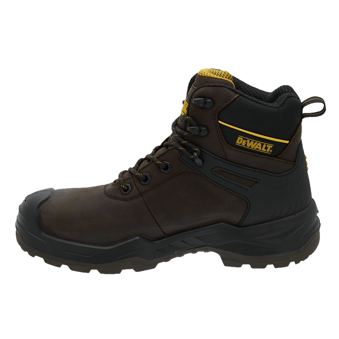 DEWALT Hayes Men's Leather, Steel Safety Toe, Waterproof Work Boot - Seal Brown - Left Side