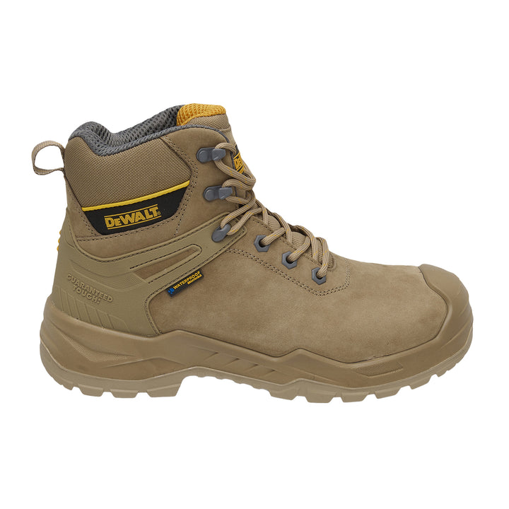 DEWALT Hayes Men's Leather, Steel Safety Toe, Waterproof Work Boot - Stone - Right Side