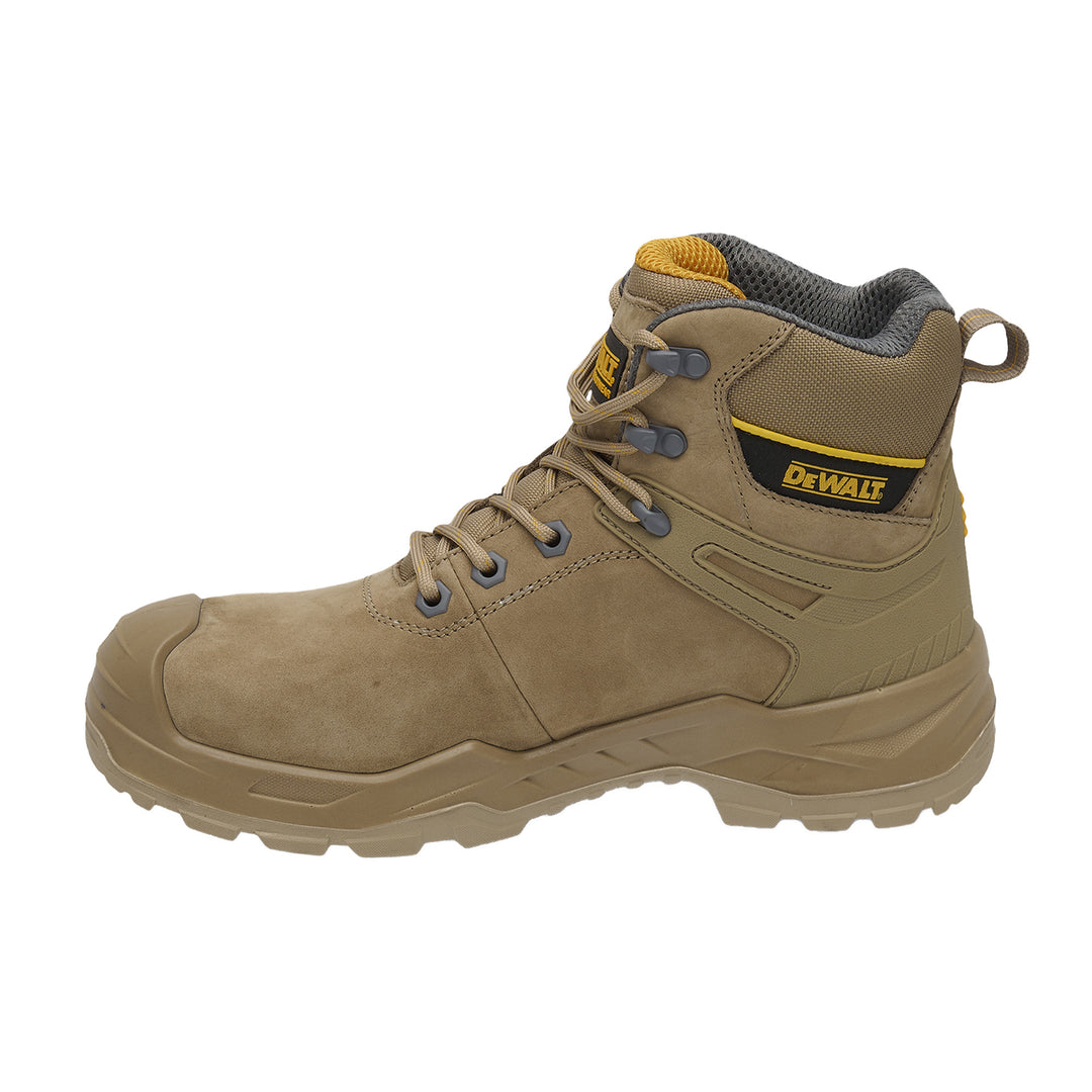 DEWALT Hayes Men's Leather, Steel Safety Toe, Waterproof Work Boot - Stone - Left Side