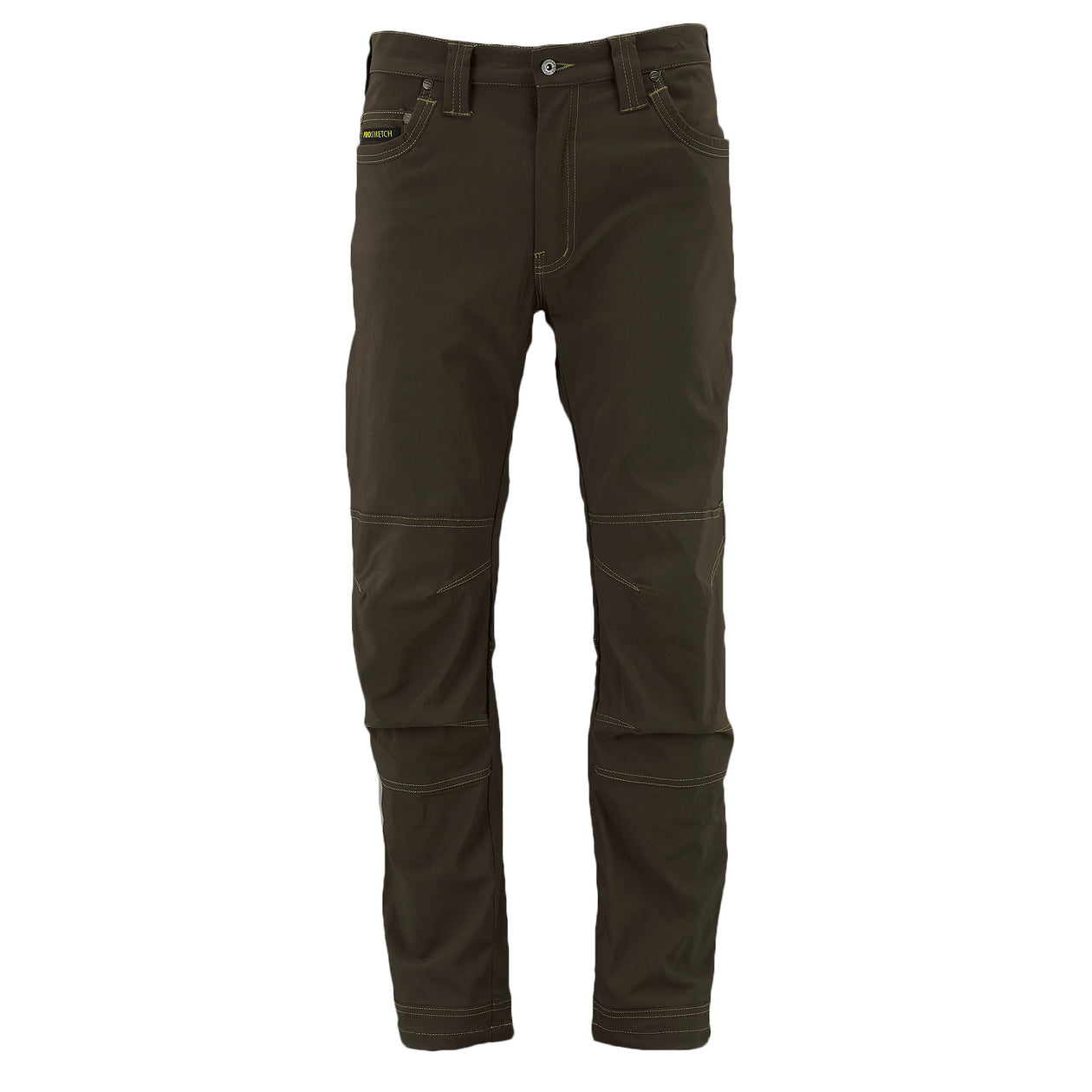 DEWALT Madison Men's Water Resistant, Pro-Stretch Work Pants, Bark, Front View