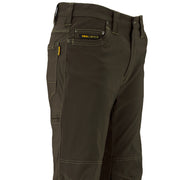 DEWALT Madison Men's Water Resistant, Pro-Stretch Work Pants, Bark, 3/4 Right Close View