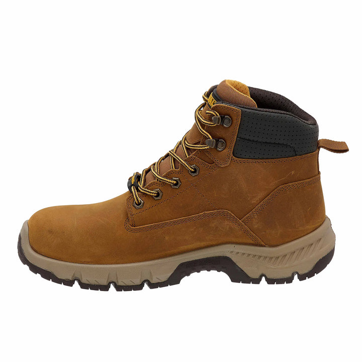 DEWALT Nampa Men's Waterproof, Full Grain Leather, Soft Toe Work Boot, Wheat Poseidon, Left Side View