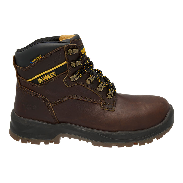 DEWALT Norwood Men's Waterproof, Leather, Steel Toe, Safety Work Boot, Walnut Side View