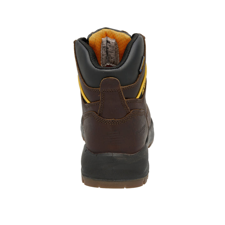 DEWALT Norwood Men's Waterproof, Leather, Steel Toe, Safety Work Boot, Walnut Heel View