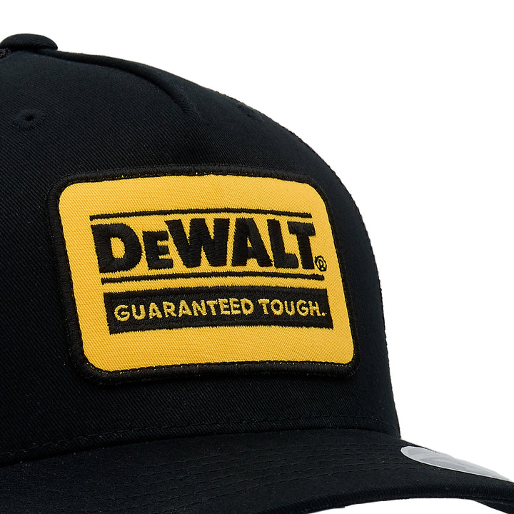 DEWALT Oakdale Trucker Hat, Yellow Patch with Black Mesh Detail View