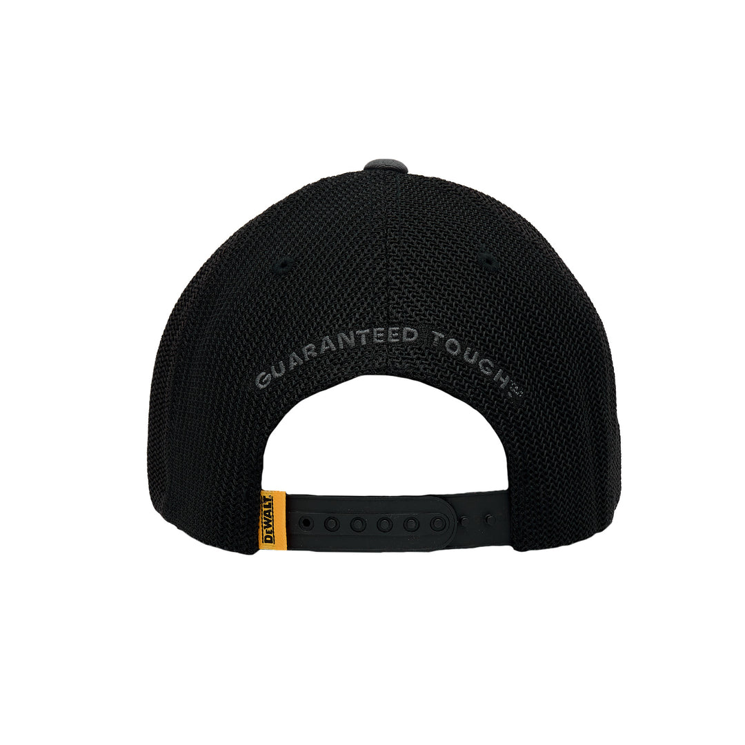 DEWALT Oakdale Trucker Hat, Grey Patch with Black Mesh Back View