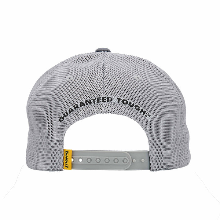 DEWALT Oakdale Trucker Hat, Grey with Grey Mesh Back View
