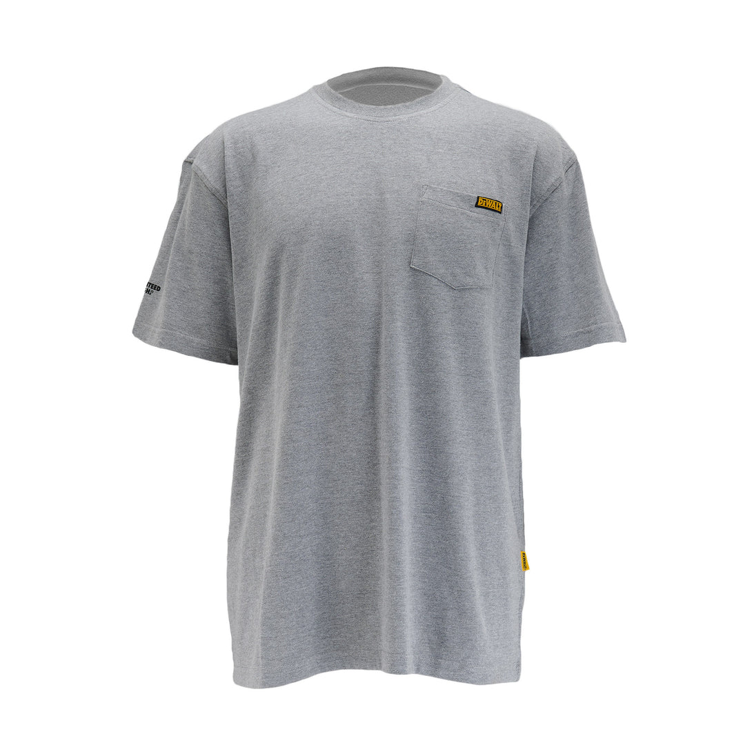 DEWALT Men's Pocket T-Shirt Gray Front View