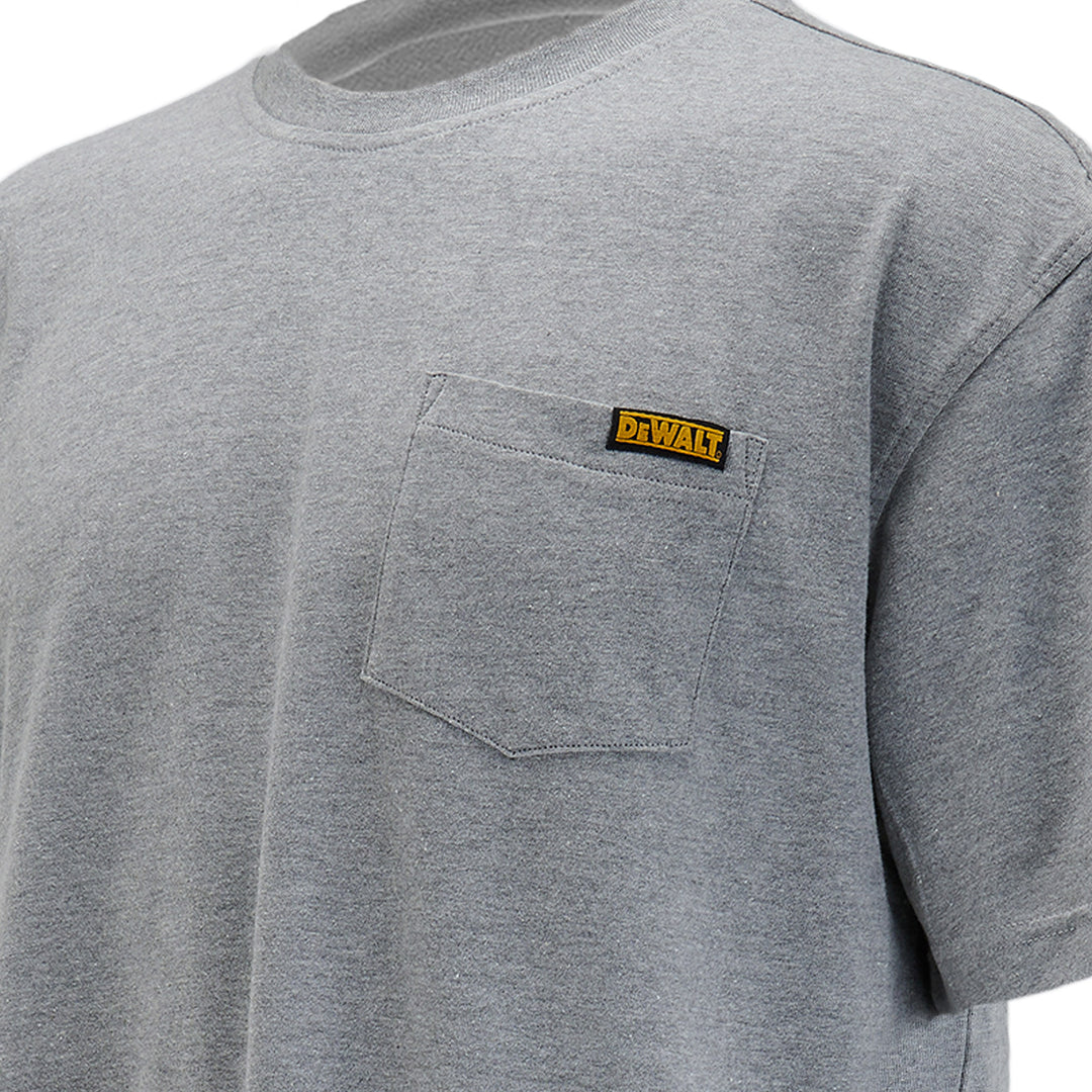 DEWALT Men's Pocket T-Shirt Gray Detail View