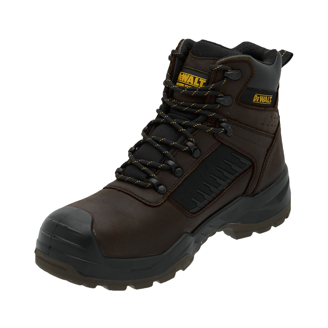 DEWALT Reynolds Men's Leather, Steel Safety Toe, Waterproof Work Boot - Front Left SIde