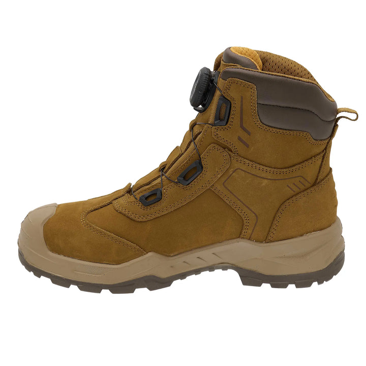 DEWALT Richardson Men's Leather, Steel Safety Toe, Waterproof Work Boot, Clay, Left Side View