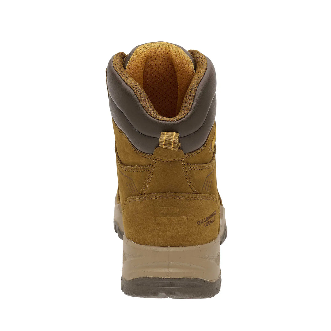 DEWALT Richardson Men's Leather, Steel Safety Toe, Waterproof Work Boot, Clay, Back View