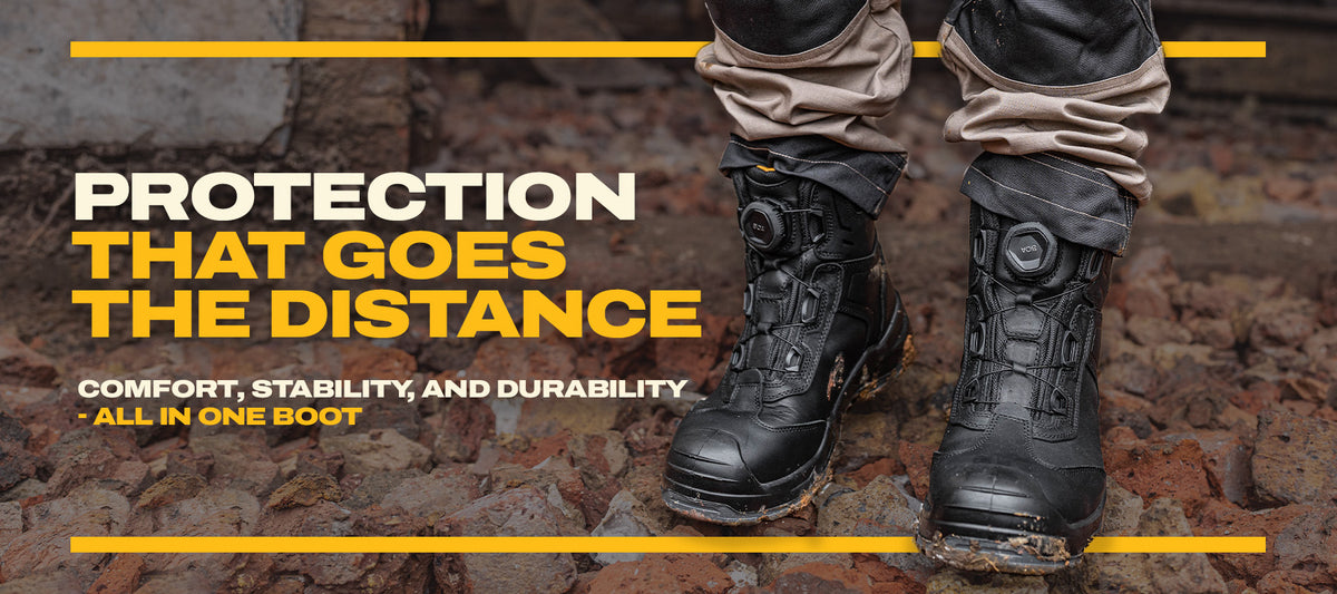 DEWALT Richardson Men's Leather, Steel Safety Toe, Waterproof Work Boot, Black, Desktop Banner