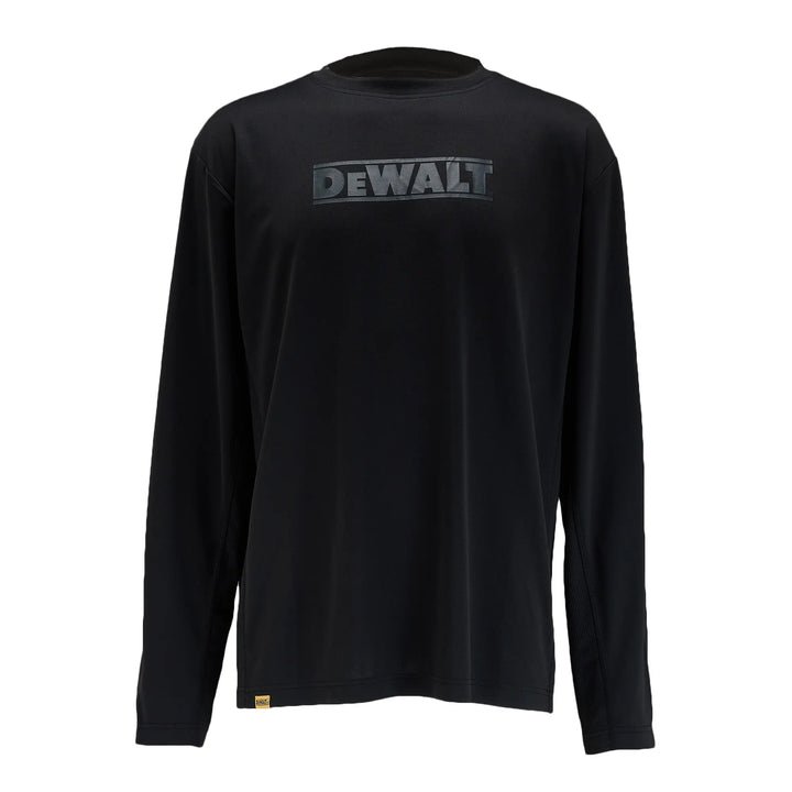 DEWALT Truro Long Sleeve Performance T-Shirt, Black, Front View