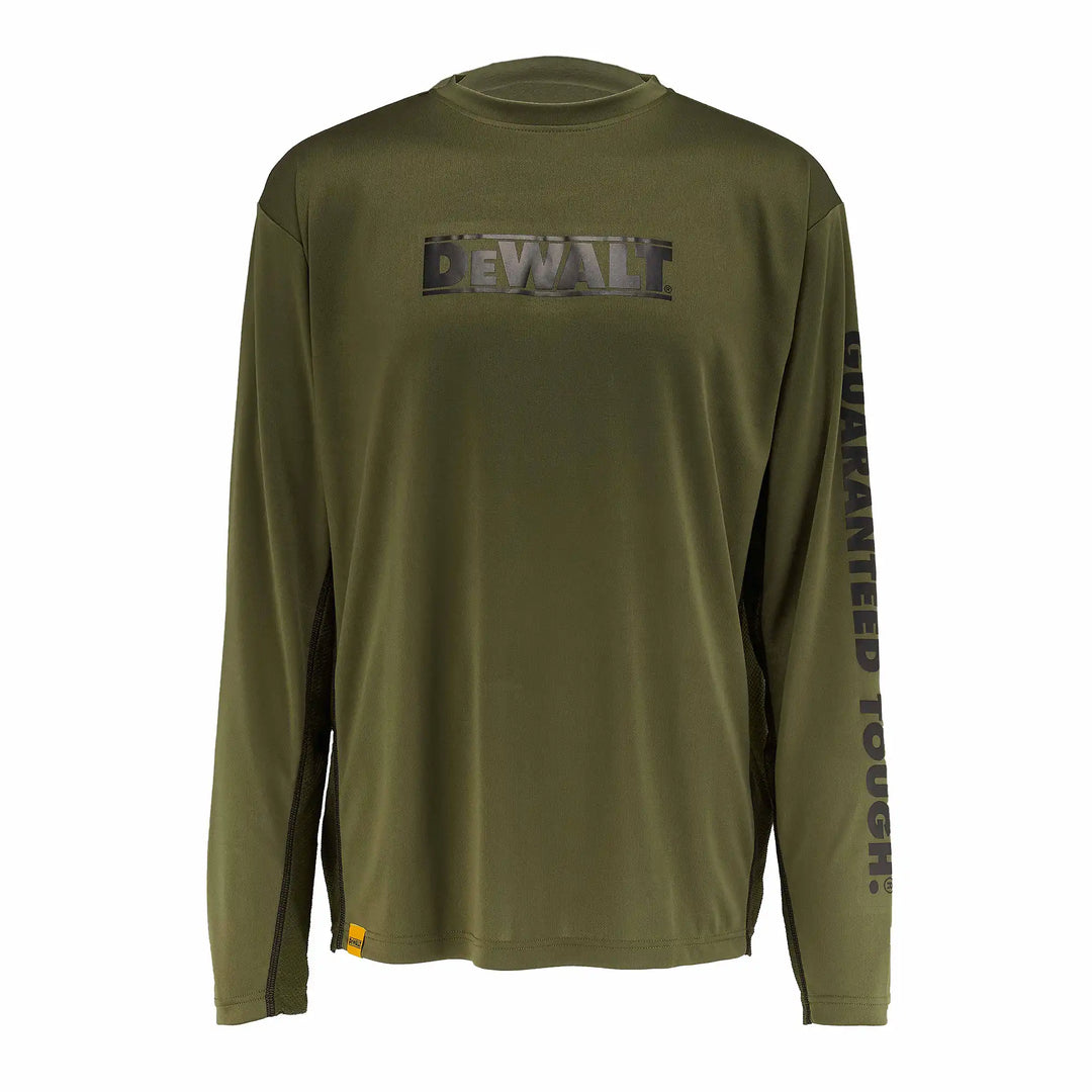 DEWALT Truro Long Sleeve Performance T-Shirt, Olive, Front View