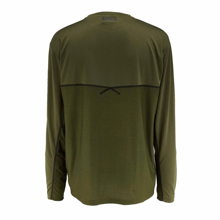 DEWALT Truro Long Sleeve Performance T-Shirt, Olive, Back View
