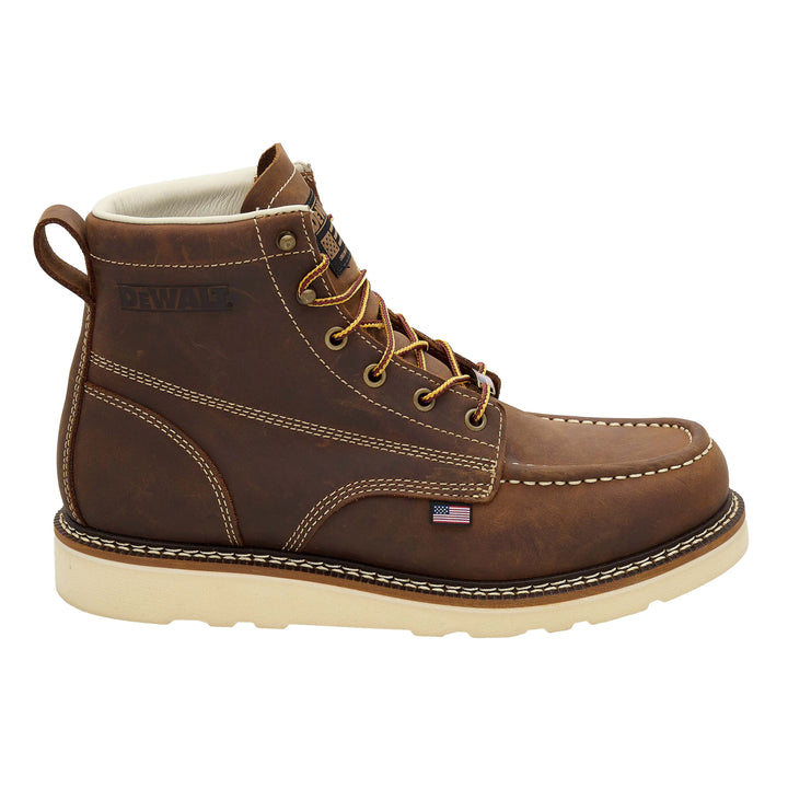 DEWALT Weatherby Men's Made in USA Pro Comfort, Full Grain Leather, Moc Toe Work Boot - Right Side View