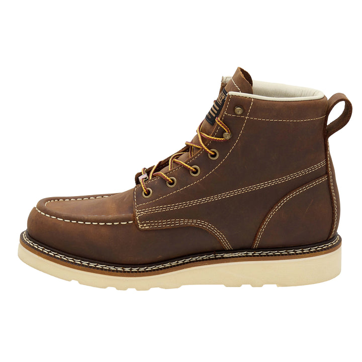 DEWALT Weatherby Men's Made in USA Pro Comfort, Full Grain Leather, Moc Toe Work Boot - Left Side View
