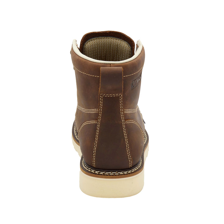 DEWALT Weatherby Men's Made in USA Pro Comfort, Full Grain Leather, Moc Toe Work Boot - Back View