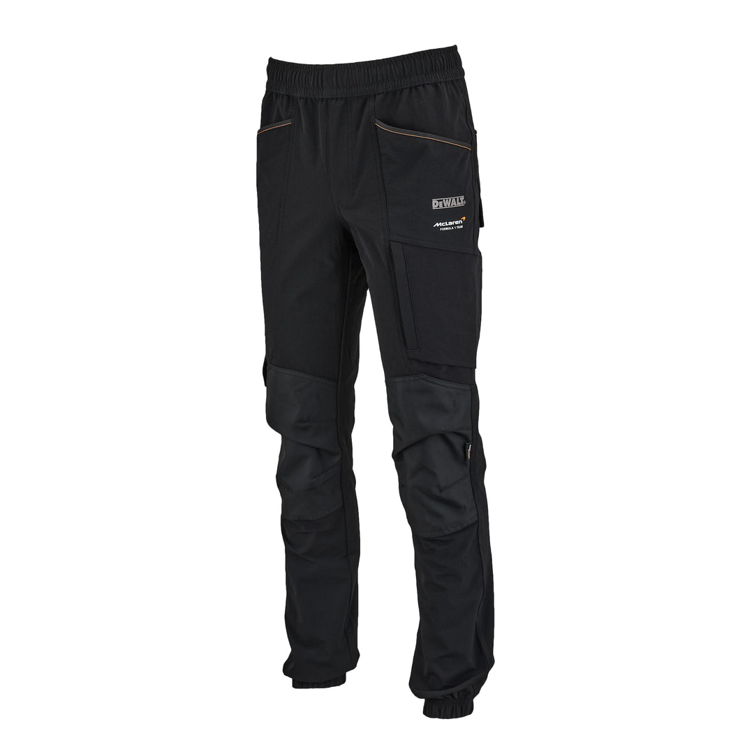 DEWALT x McLaren Webster Men's Stretch, Water Resistant, Slim Fit Work Pants 3/4 Left Side View