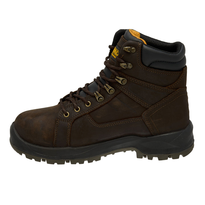 DEWALT Wheeler Men's Waterproof, Leather, Plain Toe Work Boot, Brown, Instep View